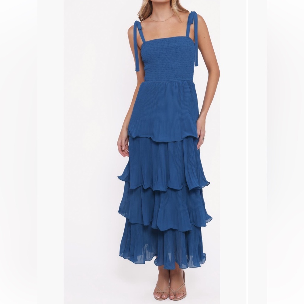 Petal & Pup Alira Midi Dres tiered size S